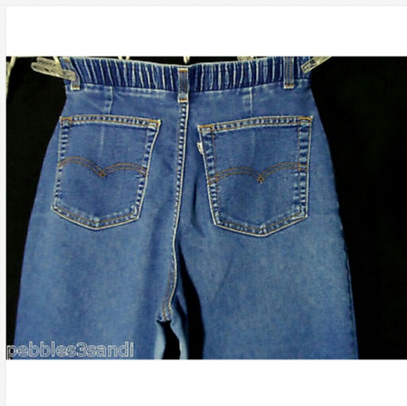 Vintage RARE LEVI'S Prop Short Jeans 14 dark wash - Picture 4 of 8